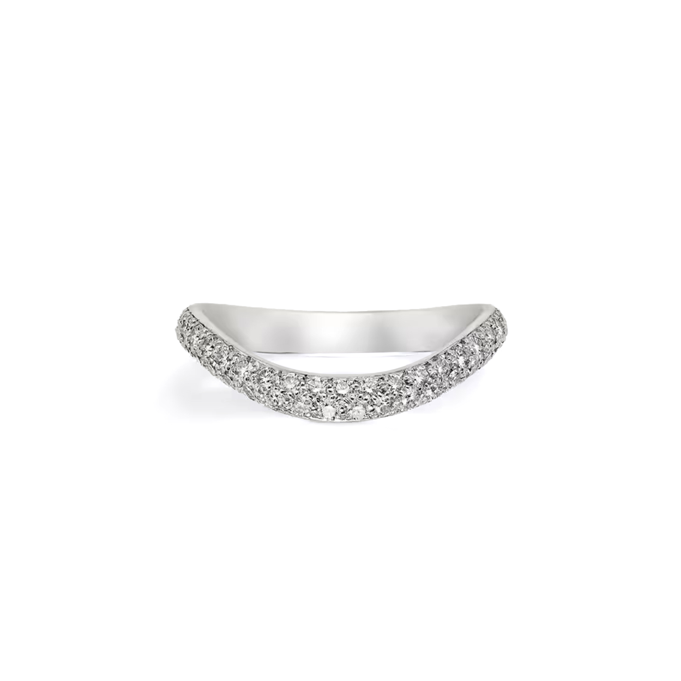 CARTIER TRINITY RUBAN WEDDING RING, WIDTH 2.5 MM, PAVED B4099400